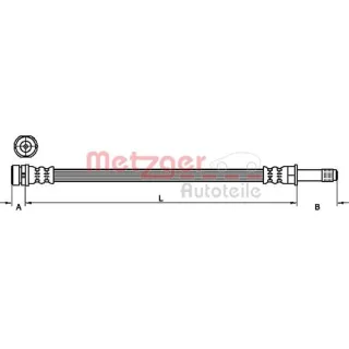 Metzger Bremsschlauch vorne rechts Ford Kuga 1