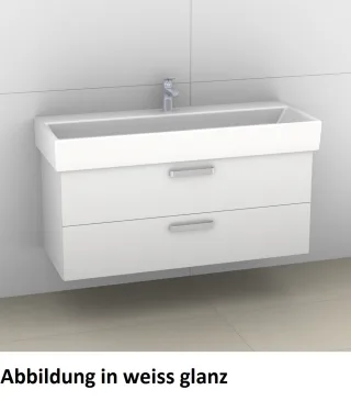 Artiqua 414 Waschtischunterschrank für Memento 5133C2, 5133C3,Weiß Hochglanz Select, 414-WU2L-V33-71 414-WU2L-V33-7160-125