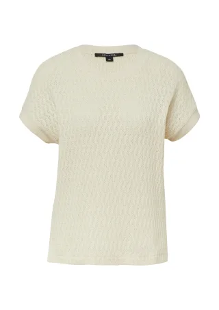 comma - T-Shirt creme - Gr. - 44