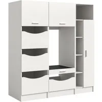 welltime Badmöbel-Set FALAS, 3-teilig, Hauswirtschaftsraum Set, Breite 176 cm, (Set, 3-St., 1x Wäscheschrank, 1x Waschmaschinenumbauschrank, 1x Mehrzweckschrank), Kombination, Waschmaschinenumbau, Waschmaschinenschrank, Wäschekammer