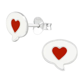 Herz Ohrringe aus 925 Silber