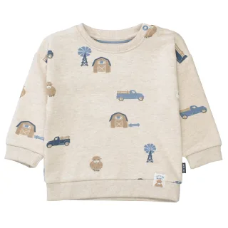 STACCATO - Kn.-Sweatshirt soft sand mel.aop - Gr. - 86