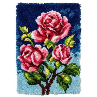 Knüpfteppich "Rosen", 50 x 74,5 cm