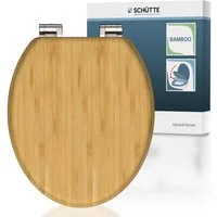 Schütte WC-Sitz Bambus (1-St), bruchsicher und kratzfest, Absenkautomatik, Standardmaß