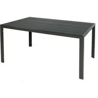 Mojawo Küchentisch Wetterfester WPC Gartentisch 180x90 cm Stabil & Modern Alu-Gestell