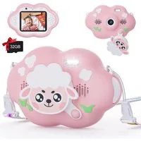 Vivitar Kinderkamera 40 MP mit 2,4 Zoll IPS Bildschirm, Selfie- & HD Video Kinderkamera (40 MP, inkl. 32 GB SD-Karte, 1000 mAh Akku, 8x Zoom, Zeitlupe, Zeitraffer, Sticker-Fotos, Spiele, Musik, stoßfestes Design)
