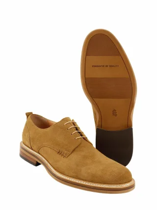 Mey & Edlich Herren Wildleder-Derby Braun Rindveloursleder