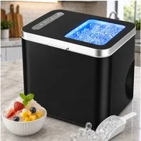 Nettlife Eiswürfelmaschine 12 kg/24h mit leistungsstarkem Kompressor kompakte Tisch, Eismaschine selbstreinigend schnell für Zuhause/Party