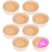 Kemes BH-Einlagen 4 x Paar Nippelpads wiederverwendbar Silikon 4 [8 cm Ø] (Set, 4 Paar), Einfache Anwendung, Tragekomfort, Wiederverwendbar, Langlebig