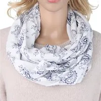 MIRROSI Loop Damen Schal mit Paisley Punkte Weich aus 100% Baumwolle Schlauchschal, (ca. 160x44cm Zweimal um den Hals wickelbar), Damen Halstuch Stola ideal für Frühling,Sommer, Herbst