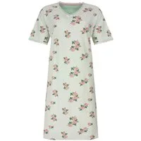 Tenderness Nachthemd Damen Schlafshirt Blumen mit kurzem Arm (1-tlg) Baumwolle