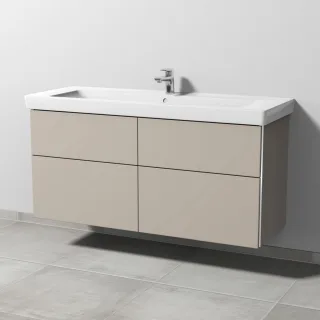 Sanipa 3way Waschtischunterbau zu Villeroy & Boch Subway 2.0 Waschtisch mit 4 Auszügen, Kaschmir-Mat BP6161U