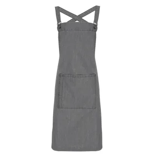 Premier - Herren/Damen Unisex Latzschürze "Barista" (Dunkelgrau)