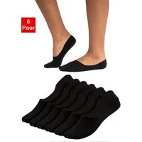 QOLONIA Füßlinge Ballerina Socken unsichtbar Damen mit Silikon, 6 Paar (Set, 6 Paar) Silikonstreifen an der Ferse für sicheren Halt, unsichtbar im Schuh