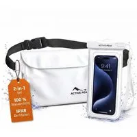 Active Peak Drybag Wasserdichte Tasche, Bauchtasche & Wasserdichte Handyhülle (2-tlg), Waterproof Bag für Kajak, Strand, Urlaub uvm.
