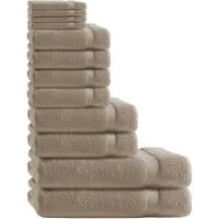 CLASS HOME COLLECTION Handtuch Set 12 TLG Frottee Handtücher Set, 100% Baumwolle (Set, 12-St)
