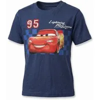 Disney Print-Shirt Disney Cars Lightning McQueen Kinder kurzarm T-Shirt 100% Baumwolle, Gr. 92 bis 116