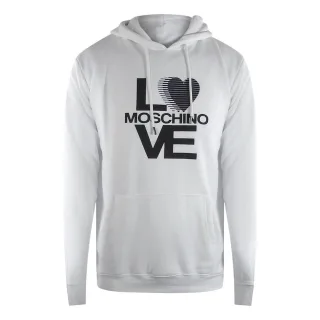 Moschino Bold Love Logo Weißer Hoodie