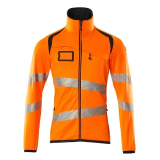 MASCOT Herren Fleecepullover mit Reißverschluss ACCELERATE SAFE Hi-vis Orange / Schwarzblau XL - 19103-315-14010-XL