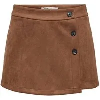 ONLY Hosenrock ONLADDI HW FAUX SUEDE SKORT CC PNT Materialmix mit Stretch, high waist