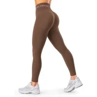 Smilodox Leggings Azura, Push Up Booy Fitnessleggings mit Schriftzug Sport & Alltag Scrunch Butt Squat-Sicher High Waist Seamless Yoga Gymhose Blickdicht