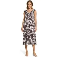 Cartoon Druckkleid Damen mit Flügelärmeln
