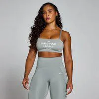 MP Damen Origin Graphic Trainings-Sport-BH – Fossilgrau - S