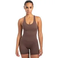 Smilodox Jumpsuit Aleyna, ärmelloser Einteiler kurz, Overall mit Shaped Fit atmungsaktiv, elastischer Sportanzug, figurbetonend, Fitness