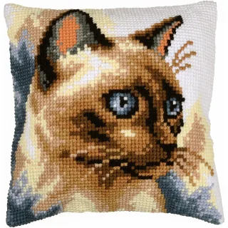Kreuzstichkissen "Siam-Katze"