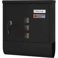 Woltu Wandbriefkasten (1-St), Postkasten mit 2 Schlüsseln, abschließbar, Sichtfenster