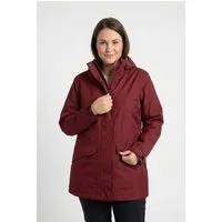 Maier Sports Allwetterjacke Da-Jacke mTEX Brocken Long W mit Kapuze, wärmeisolierend, po-bedeckend, hinten länger geschnitten