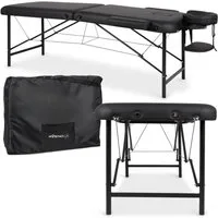 Habys Massageliege Rico Mobile Kosmetikliege Tattooliege Massagetisch Tragbar, Schwarz