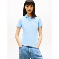 Tommy Jeans Poloshirt TJW SLIM ESSENTIAL POLO SHORT SLEEVE mit Logostickerei, Piqué