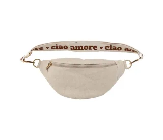 SEMA Design - Bauchtasche mit Statement-Gurt beige - Gr. - OS