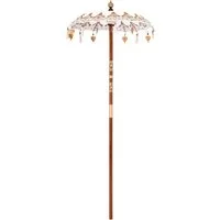 vidaXL Sonnenschirm Balinesischer Sonnenschirm Creme 125 x 125 x 260 cm