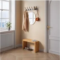 en.casa Schuhbank, »Korjad« Bambus 90 x 33 x 43 cm Natur