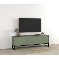 OTTO home Lowboard Loft, Breite 157 cm, TV-Board 3 Klappen, Metallkufen, TV-Kommode mit viel Stauraum, push-to-open-Funktion