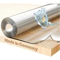 Beautex Tischdecke Glasklar Folie 2 mm + abgeschrägte Kante, transparente Tischdecke (1-tlg), lebensmittelgeeignet, 2mm dick, robust, Schrägkanten