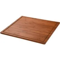 Kesper Herdblende-/Abdeckplatte XXL Schneide- und Abdeckplatte 56 x 50 x 4 cm aus Bambus, Unbekannt, Dunkelbraun, ideal als Herdabdeckung oder Backbrett