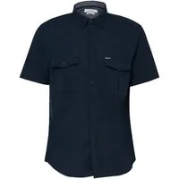 s.Oliver Kurzarmhemd mit dezenten Streifen, Button-down-Kragen, Baumwolle