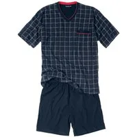 GÖTZBURG Pyjama Antonio Shorty, kurzer Schlafanzug für Herren, aus reiner Baumwolle