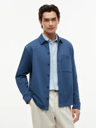 ESSENTIAL TERRY OVERSHIRT Aegean Sea - Gr. - M