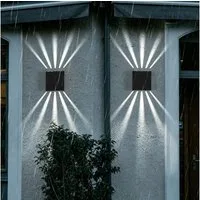 ZMH LED Wandleuchte 2 Stück LED Wandleuchte außen Wandlampe Innen, LED fest integriert