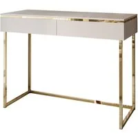 Lookway Schminktisch AURORA GOLD KASCHMIR auf einem goldenen Gestell