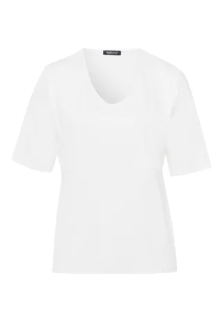 FRANK WALDER - Kurzarmshirt ELEMENTS aus weichem Jersey ecru - Gr. - 44