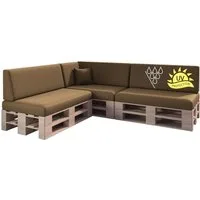 sunnypillow Palettenkissen Milano - 8er Set Palettenauflage mit abnehmbarem Bezug Kaltschaum, 8er Set Palettenkissen