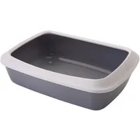 Nobby Katzentoilette Katzentoilette mit Rand Iriz grau