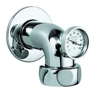 GROHE Abgangsbogen 12448 Ausladung 90mm mit Thermometer 2x1 1/2 chrom 12448000