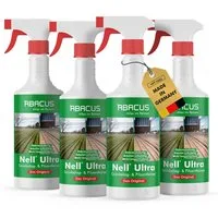 ABACUS Nell Ultra Algenentferner, Grünbelagentferner, Flechtenentferner Grünbelagentferner (Bekannt aus QVC, [- Ergiebiges Konzentrat Selbsttätig mit Langzeitschutz)