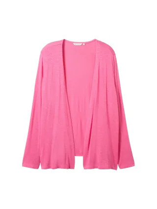 Tom Tailor - Plus Size - Basic Cardigan carmine pink - Gr. - 44